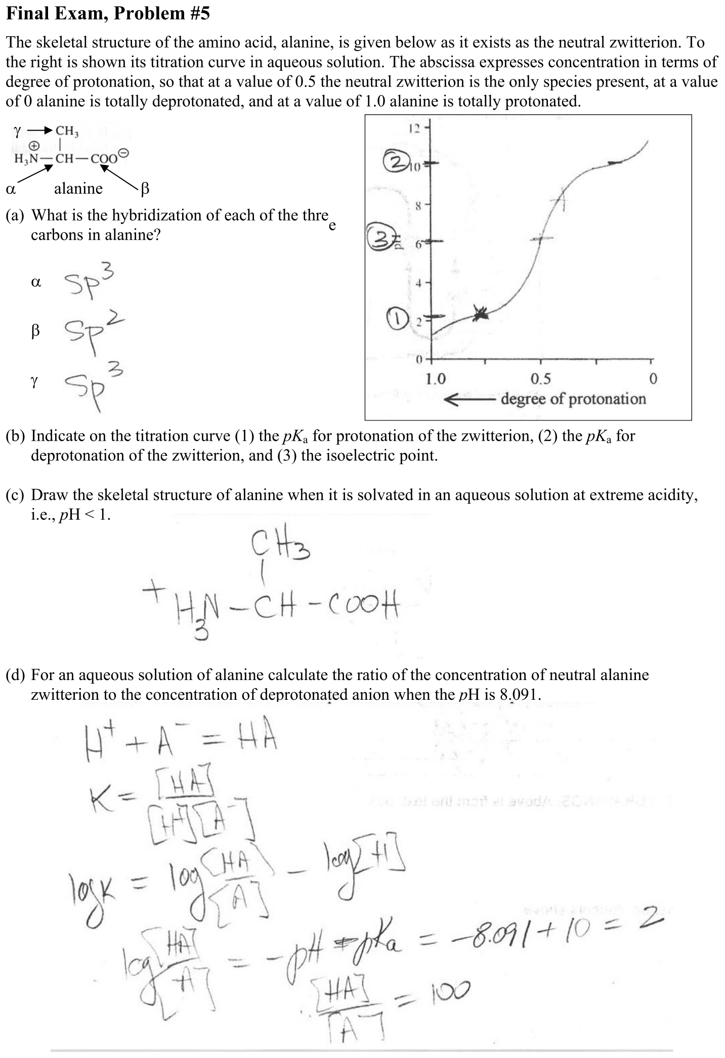 Answer Final Exam, Problem #5