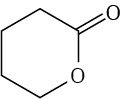 The lactone structure comprises of a six-membered ring containing a carbonyl group with an oxygen atom next to it in the ring.