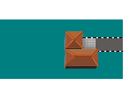 A rectangular lot is shown. In it is a home shaped like a rectangle attached to a rectangular driveway.