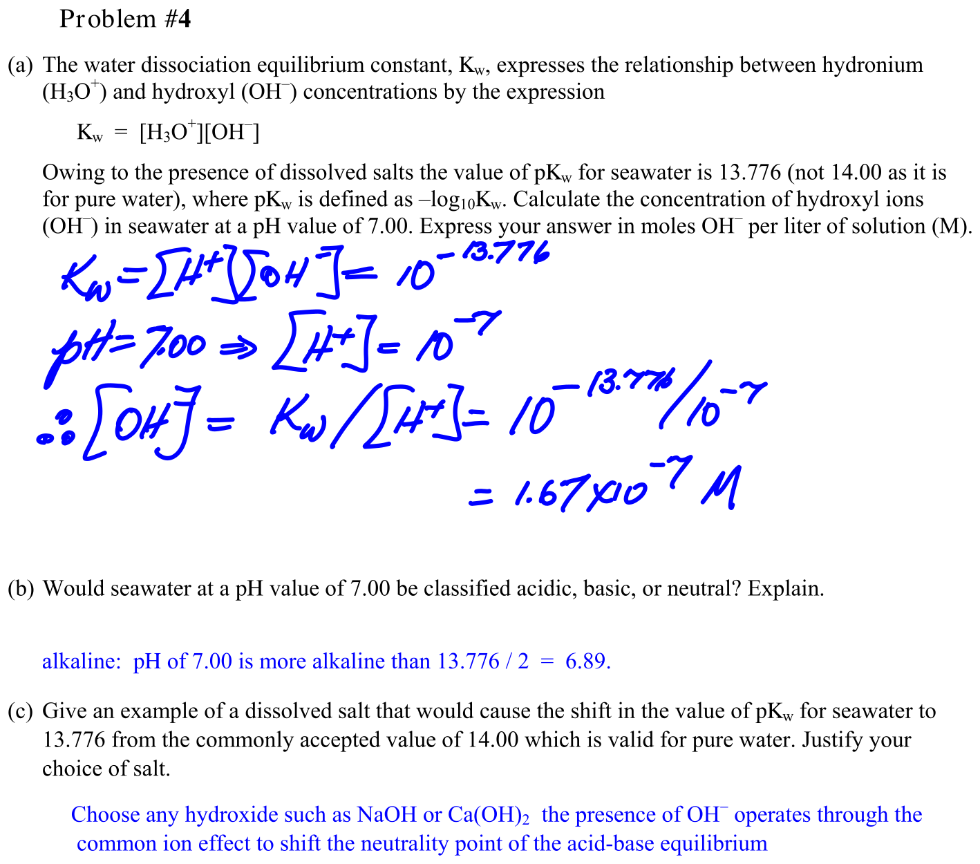 Answer Problem #4