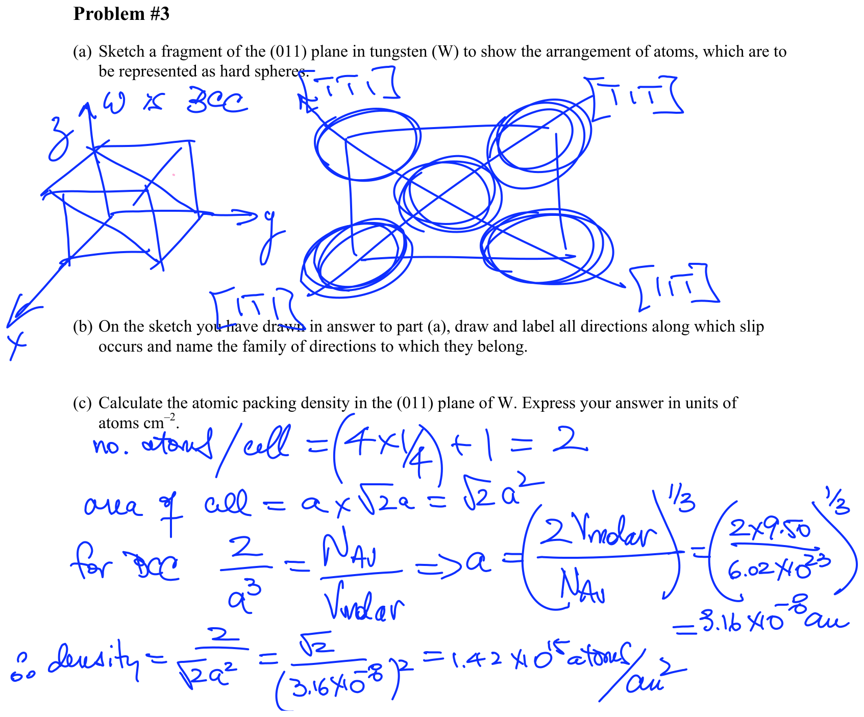 Answer 2008 Final Exam, Problem #3