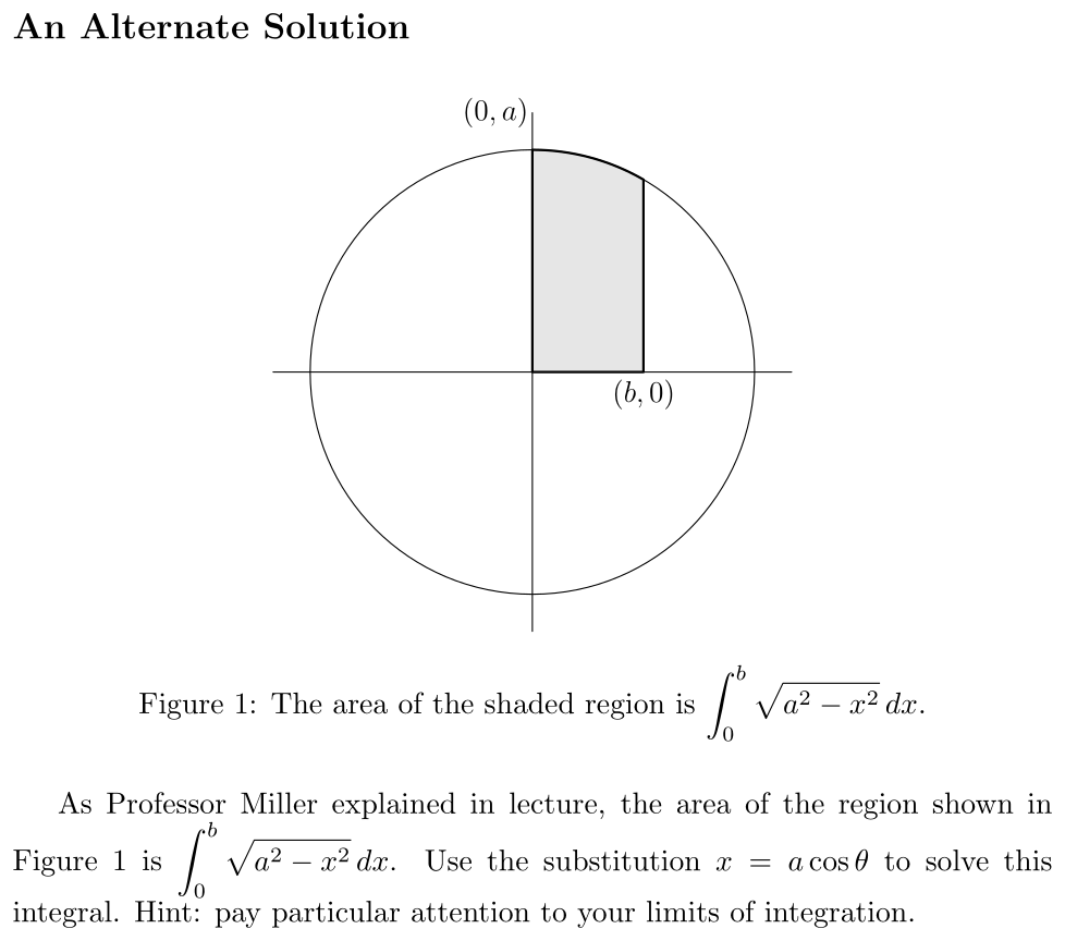 Problem An Alternate Solution