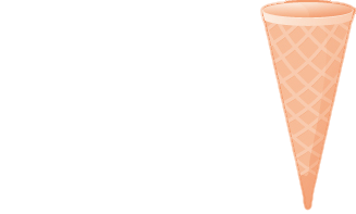 This figure has two images. The first is an upside-down cone with radius r and height h. The second is an ice cream cone.