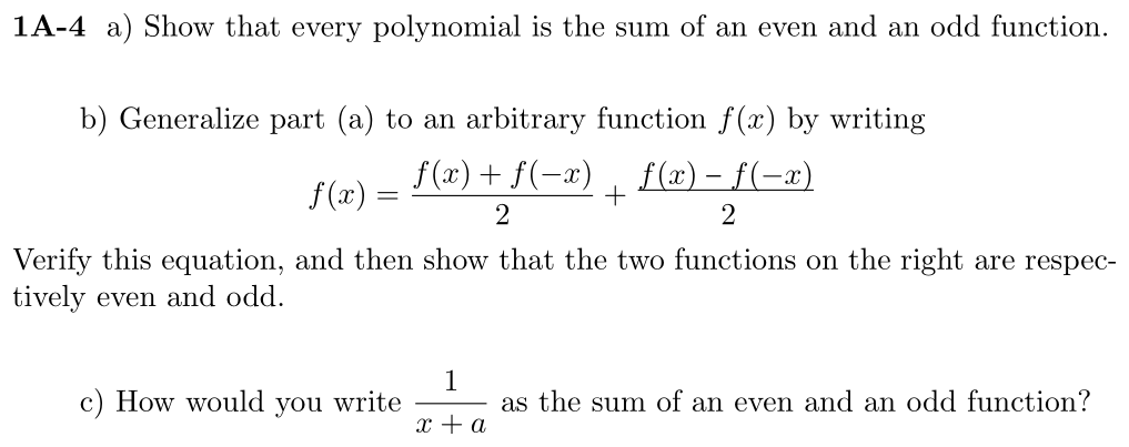 Problem 1A-4