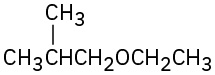 An ethyl group connected to an isobutyl group through an oxygen atom, forming an ether linkage.