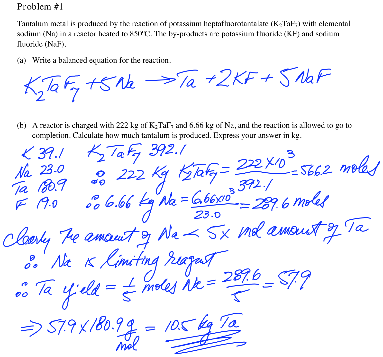 Answer Problem #1