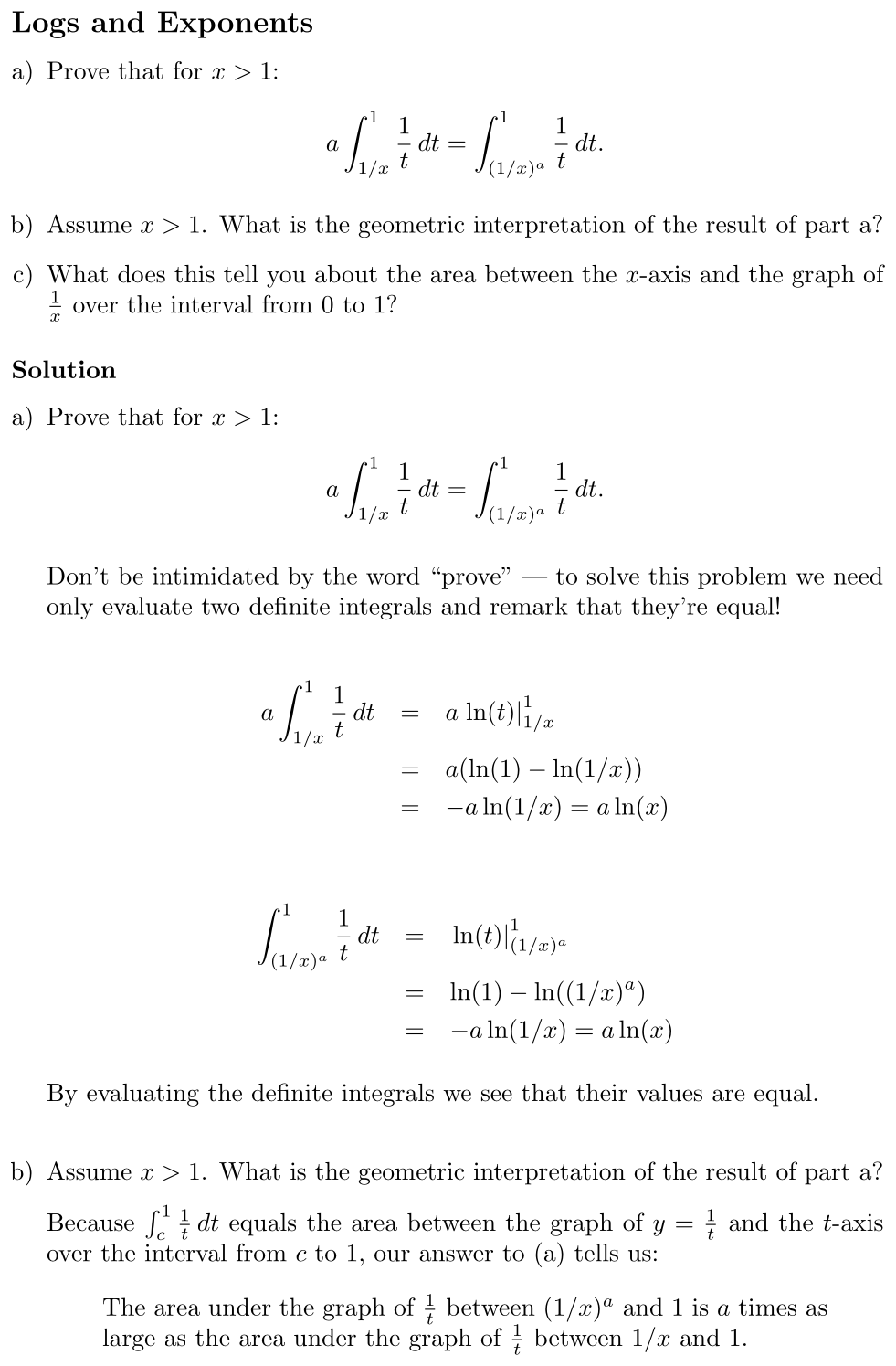 Answer Logs and Exponents
