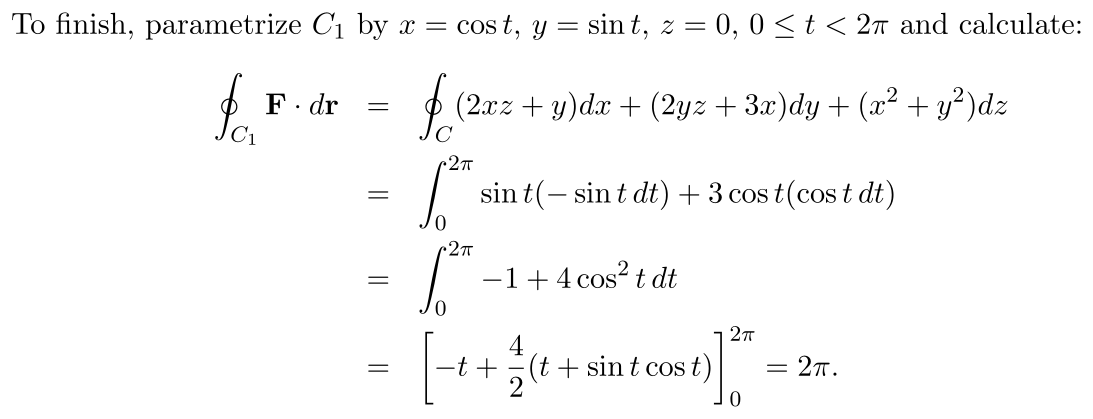 Answer Extended Stokes’ Theorem