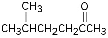 The structure of 5-methyl-2-hexanone in which a methyl group is bonded to C 5 and the carbonyl group is at C 2.