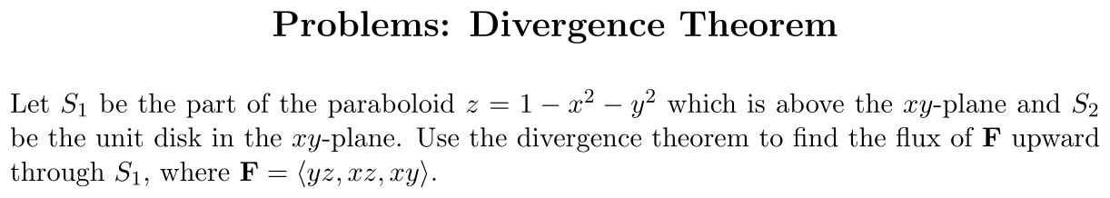 Problem Divergence Theorem