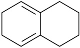 A cyclohexadiene ring with double bonds between C 1-C 2 and C 3-C 4 fused to a cyclohexane ring.