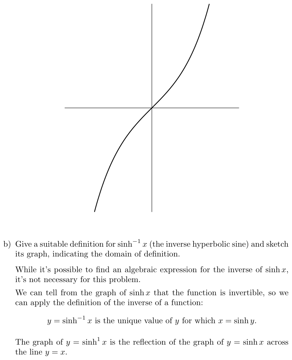 Answer Hyperbolic Sine