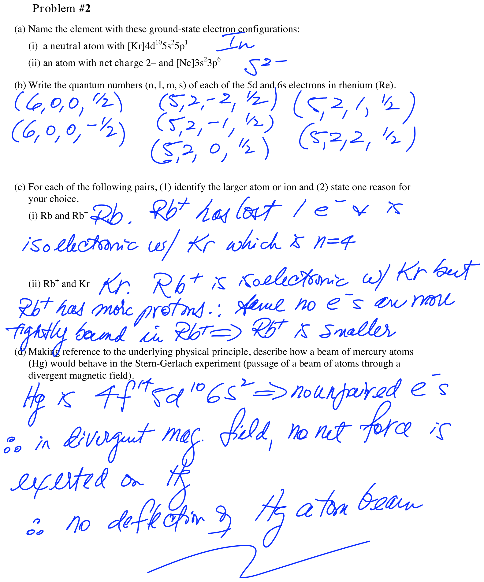 Answer Problem #2