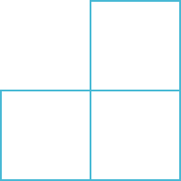 Three squares are shown, in a sideways L shape.