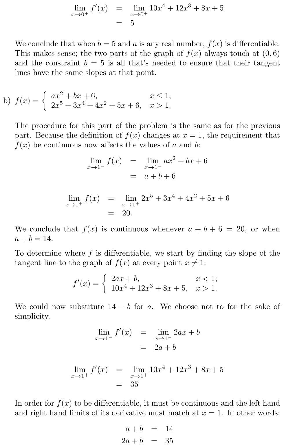 Answer Smoothing a Piecewise Polynomial