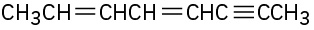 The structure of 2,4-octadiene-6-yne.